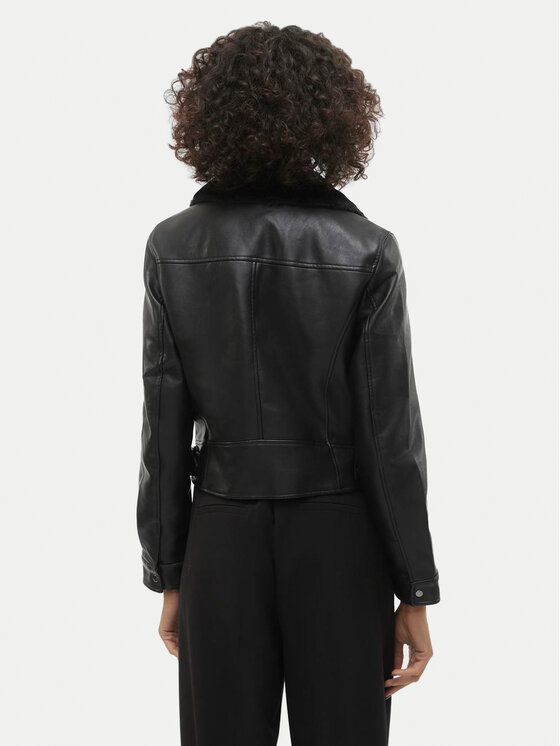 Vero Moda Vero Moda Bunda z imitace kůže Hailey 10250405 Černá Regular Fit