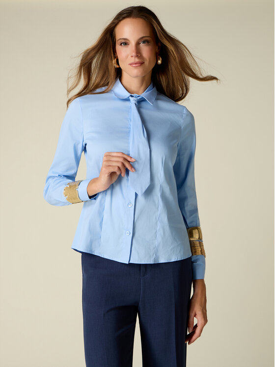 Oltre Oltre Camicia 500AR003340N004 Turchese Regular Fit