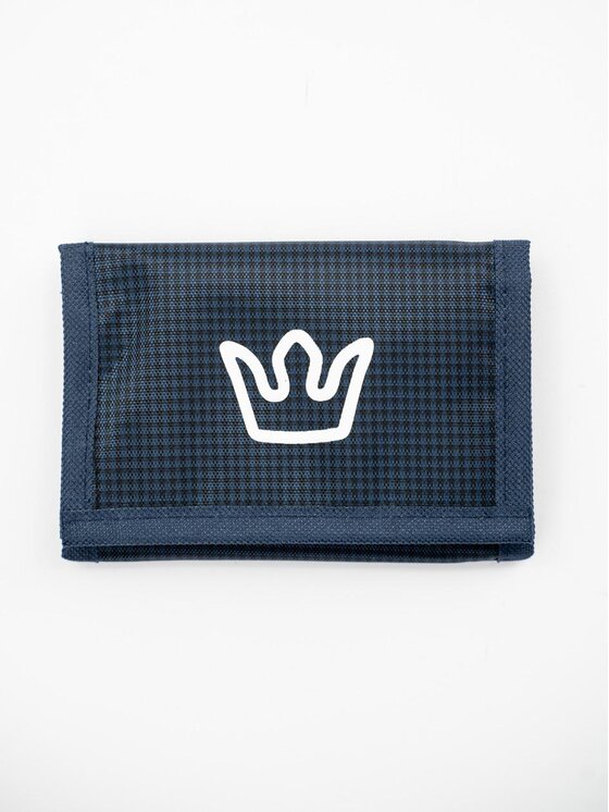 Jigga Wear Jigga Wear Portfel męski Materiałowy Portfel SPORTOWY ZAMYKANY Granatowy Jigga Wear Simple Crown uni Granatowy