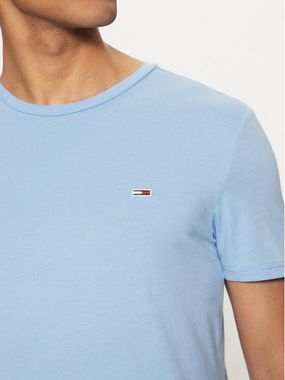 Tommy Jeans Tommy Jeans Tricou Jaspe DM0DM20363 Albastru celest Slim Fit