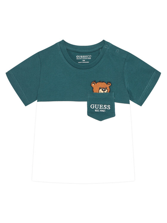 Guess Guess T-krekls N5YI1 1K8HM4 Zaļš Regular Fit