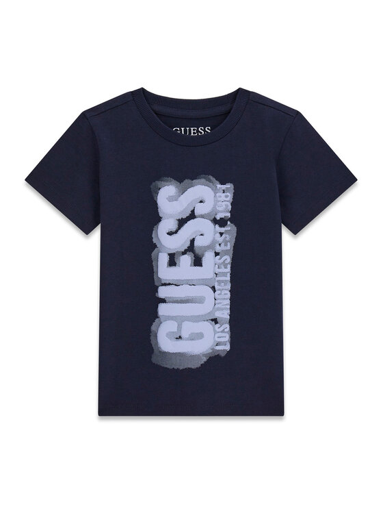 Guess Guess Póló N6RI11 K8HM4 Sötétkék Regular Fit