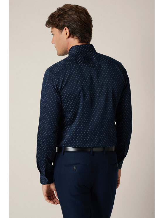 Lancerto Lancerto Koszula Michela KO073225000017 Granatowy Slim Fit