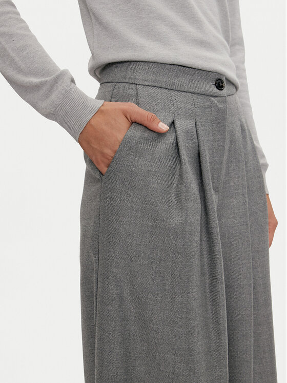 Haveone Haveone Spodnie materiałowe PVI-M061 Szary Regular Fit