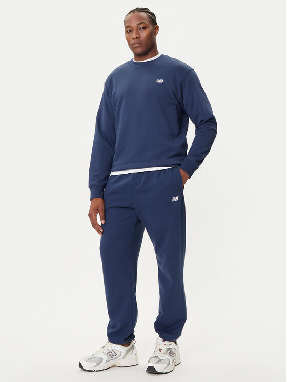 New Balance New Balance Džemperis Small Logo MT41507 Tamsiai mėlyna Relaxed Fit