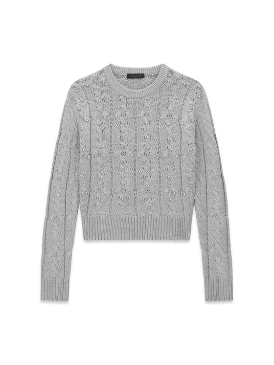 Guess Guess Sweter 180918 Srebrny Classic Fit