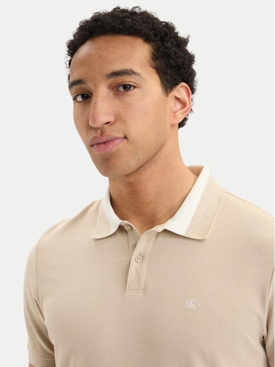 Calvin Klein Jeans Calvin Klein Jeans Pólóing LV04RG234G Világos bézs Regular Fit