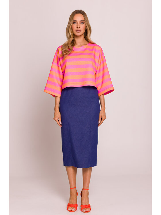 Made of Emotion Made of Emotion Mikina M844 Barevná Baggy Fit