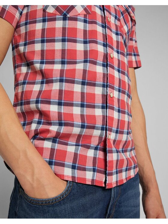Lee Lee Camicia SS WESTERN Rosso chiaro Regular Fit