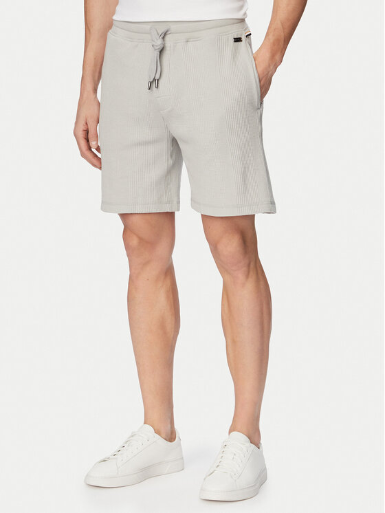 BOSS BOSS Спортивні шорти Structure 50540581 Сірий Regular Fit