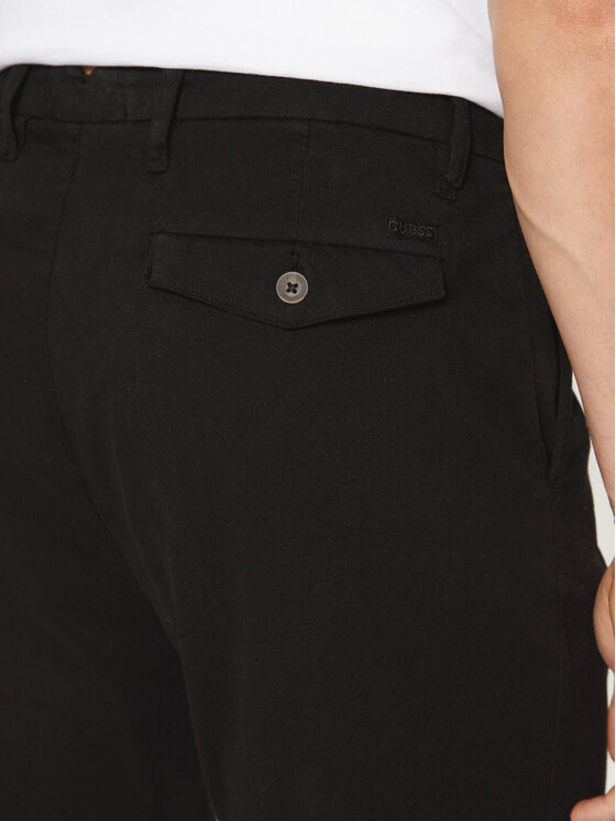 Guess Guess Pantaloni din material M4BB27 WGHA1 Negru Slim Fit