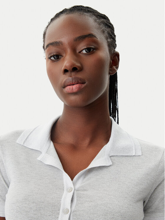 Patrizia Pepe Patrizia Pepe Polo marškinėliai 8K0279/K128-W180 Sidabrinė Regular Fit