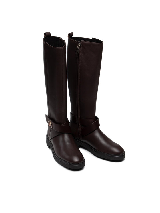 Calvin Klein Calvin Klein Klassische Stiefel Knee Boot 20 W/Hdw HW0HW00607 Braun
