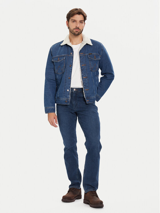 Wrangler Wrangler Džinsinė striukė Sherpa Classic 112371440 Mėlyna Regular Fit