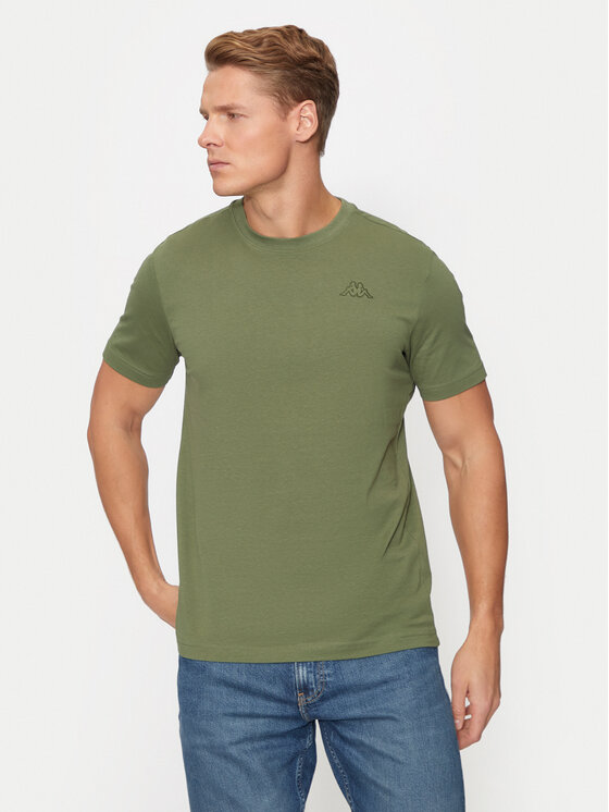 Kappa Tričko Logo Korpo Cafers 304J150 Zelená Slim Fit
