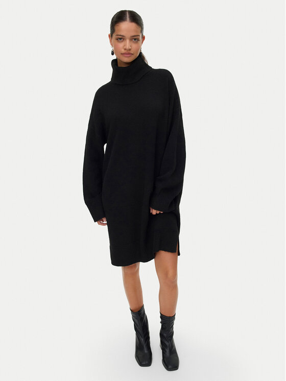 Vero Moda Vero Moda Úpletové šaty Aquarius 10331900 Černá Regular Fit