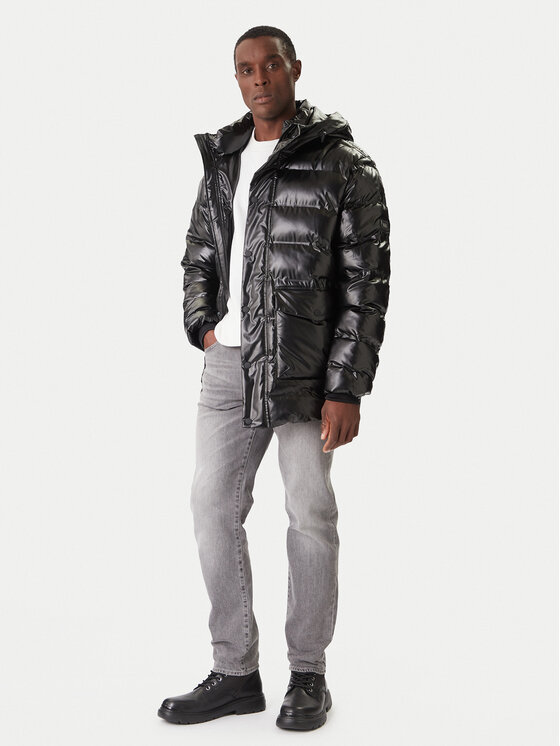 KARL LAGERFELD KARL LAGERFELD Télikabát 505036 554595 Fekete Regular Fit
