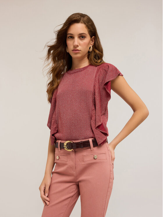 Motivi Motivi Cardigan M369W003452N0Z6 Bordeaux Over Fit