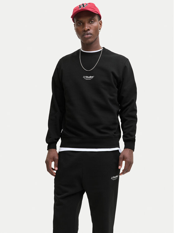 Jack & Jones Jack & Jones Mikina Soho 12278791 Černá Relaxed Fit