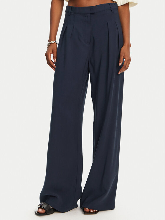 Patrizia Pepe Patrizia Pepe Pantaloni din material 2P1670/A573-C789 Bleumarin Regular Fit