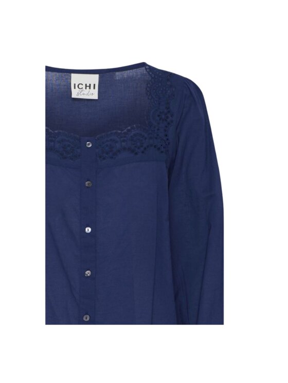 ICHI ICHI Μπλουζάκι Camicia ihrahela sh Μπλε Regular Fit