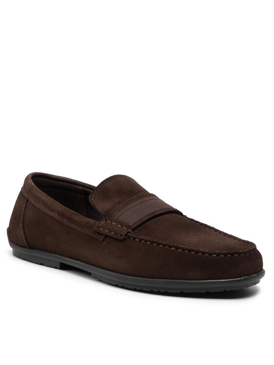 Calvin Klein Mokasini Driver Web Strap HM0HM00630 Rjava