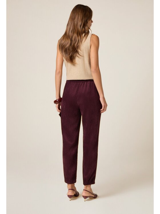 Oltre Oltre Pantaloni di tessuto P024J102496N036 Bordeaux Boy Fit