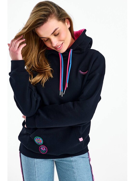 NAOKO NAOKO Bluza Wildfire Soul Czarny Oversize