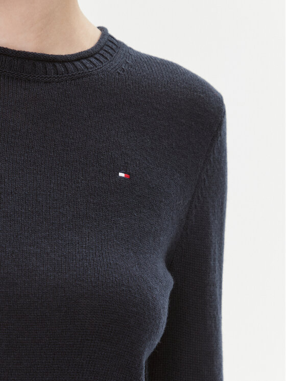 Tommy Hilfiger Tommy Hilfiger Sweter WW0WW40264 Granatowy Regular Fit