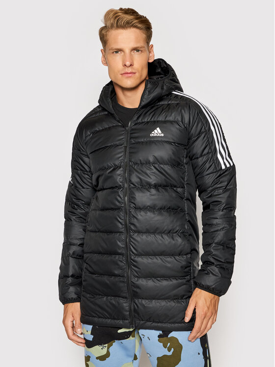 adidas Dūnu jaka Essentials GH4604 Melns Slim Fit