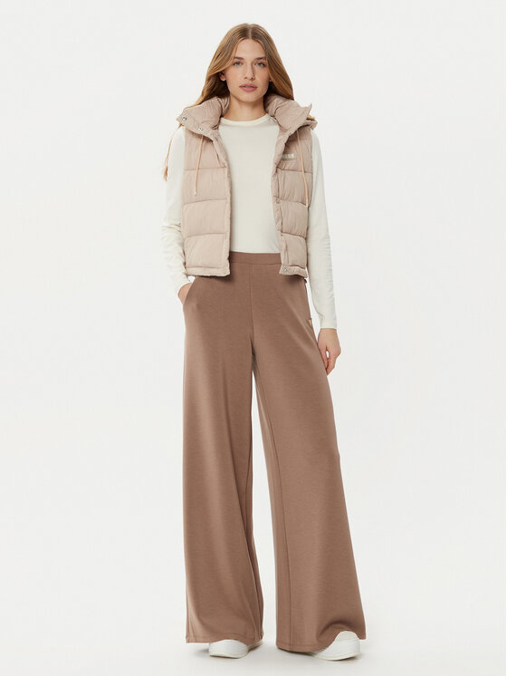 Guess Guess Αμάνικο Μπουφάν V4RL02 WFYE2 Μπεζ Regular Fit