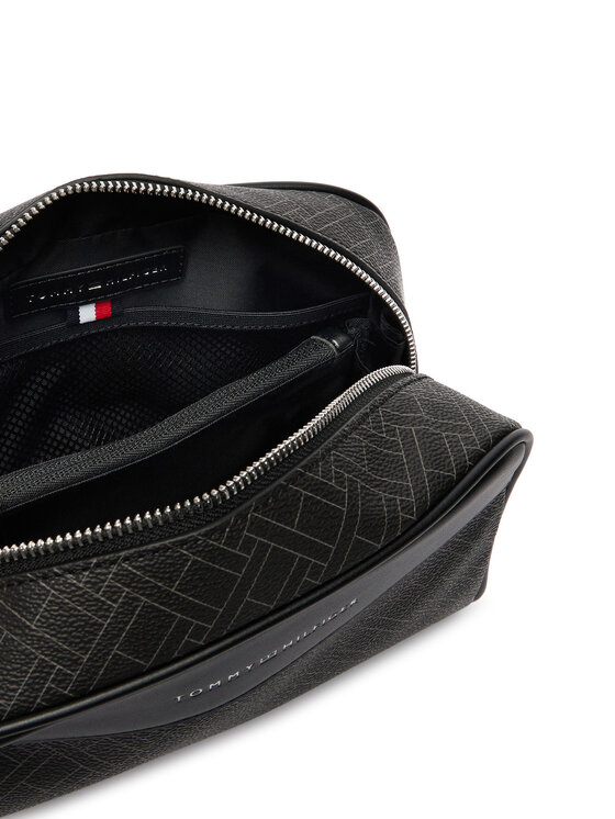 Tommy Hilfiger Tommy Hilfiger Kozmetická taštička Th Flag Monogram Washbag AM0AM14298 Čierna