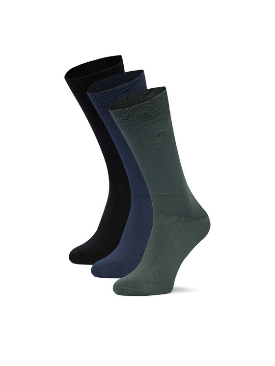 Gino Rossi Gino Rossi Set od 3 para muških visokih čarapa CEO_AS_GR_01_W_AW25 (3-pack). Tamnoplava