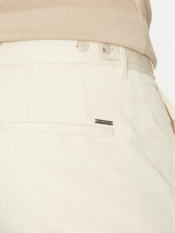 BOSS BOSS Společenské kalhoty C-Genius 50539970 Écru Slim Fit