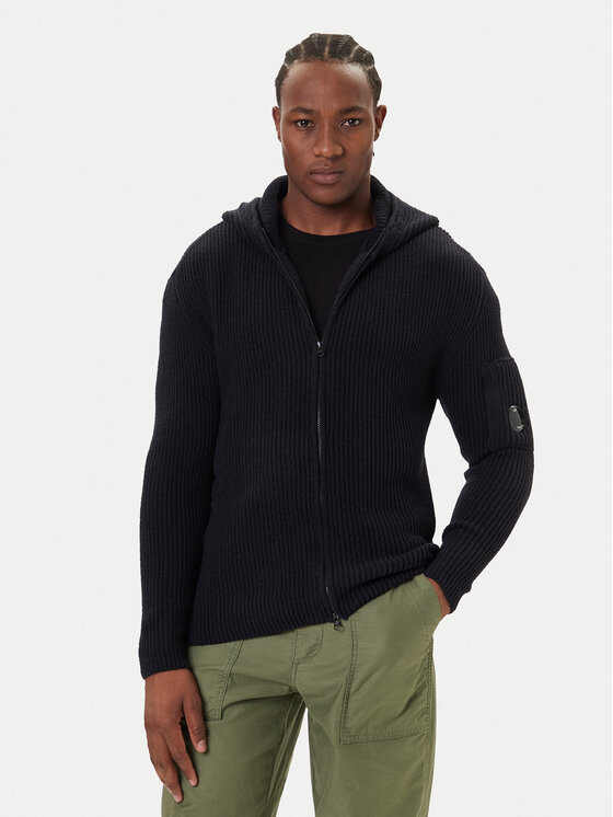 C.P. Company C.P. Company Kardigán 19CMKN258A006170A Čierna Regular Fit