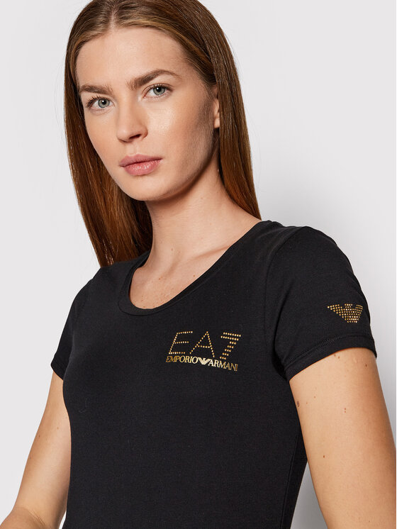 EA7 Emporio Armani EA7 Emporio Armani T-Shirt 8NTT65 TJDQZ 1200 Czarny Slim Fit