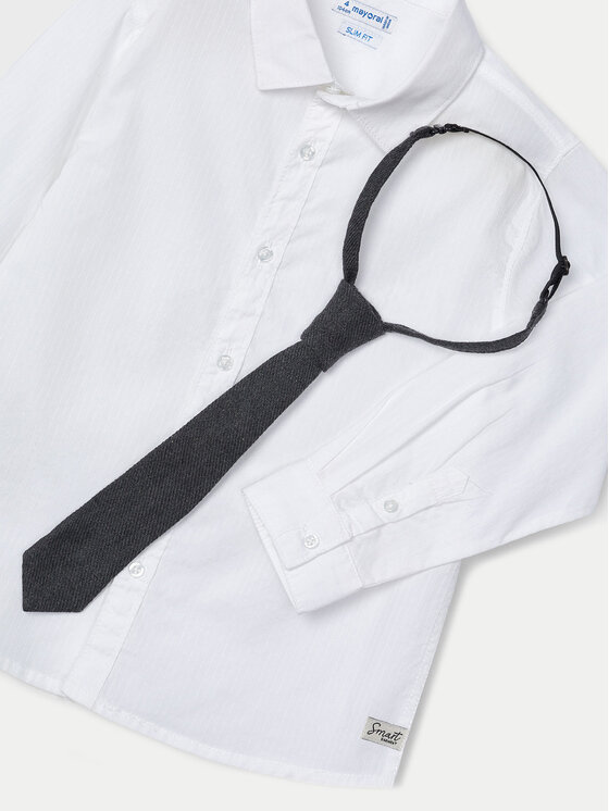 Mayoral Mayoral Camicia 4109 Bianco Regular Fit