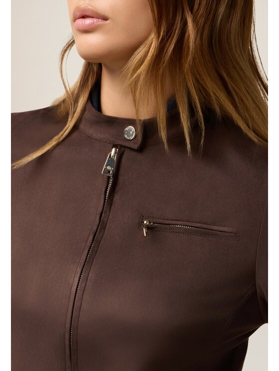 Oltre Oltre Giacca in similpelle R363R002247N022 Marrone Slim Fit