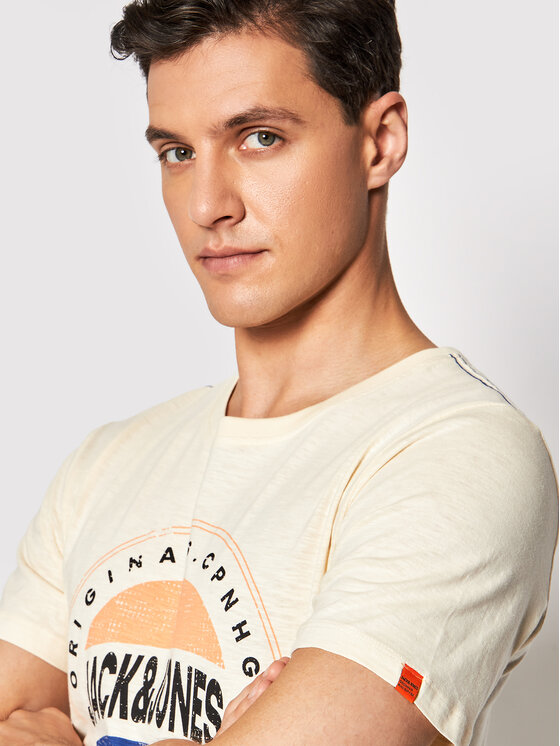 T-shirt Christensen 12185392 Giallo Regular Fit