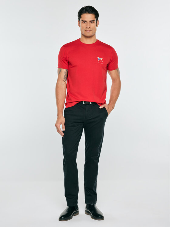 BIG STAR BIG STAR T-Shirt TARON Czerwony Basic Fit