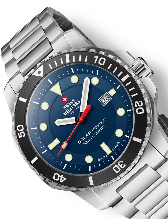 Swiss Military by Chrono Swiss Military by Chrono Zegarek SMS34102.02 Srebrny