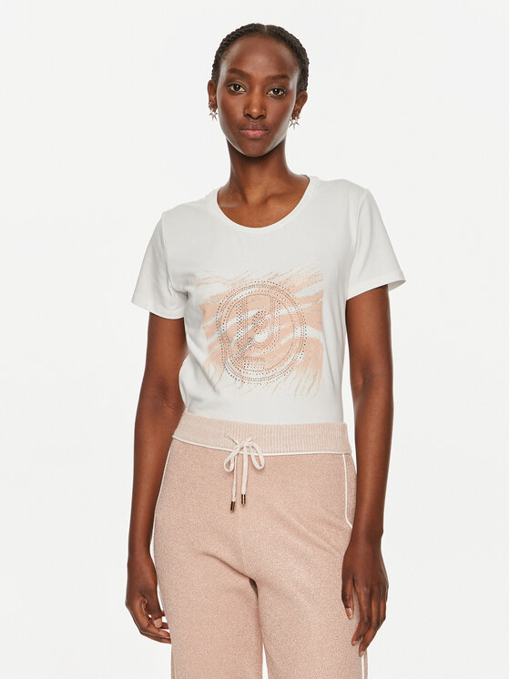 Liu Jo Sport T-shirt TF4076 JS088 Blanc Regular Fit