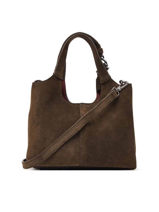 Coccinelle Coccinelle Дамска чанта THE Coccinelle C-Easy Suede E1 THE 58 01 01 Каки