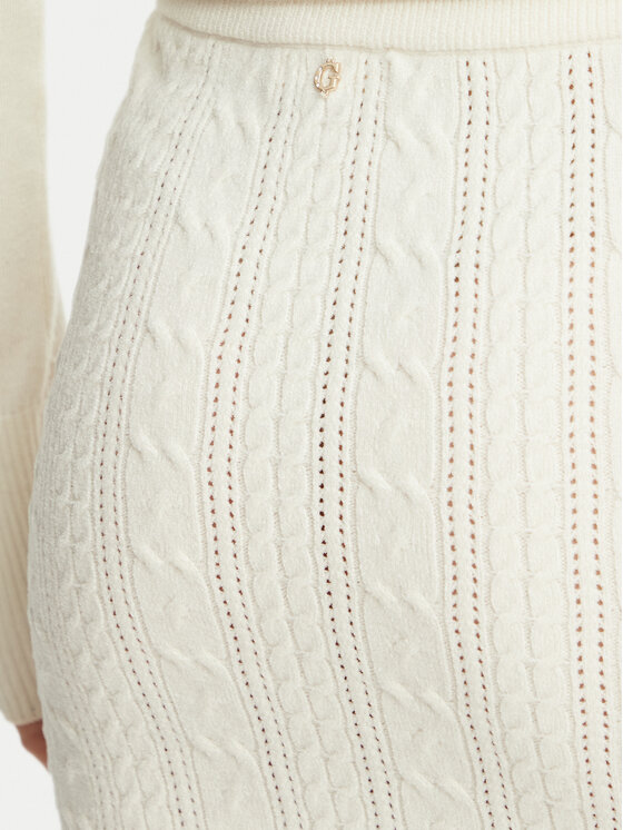 Guess Guess Minigonna W6BD12 Z1442 Crema Regular Fit