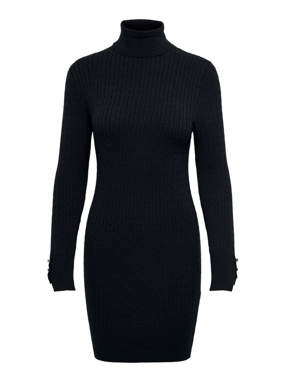ONLY ONLY Трикотажна сукня 15307641 Чорний Slim Fit