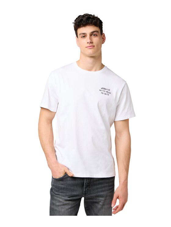 Wrangler Wrangler T-Shirt 112371487 Biały Regular Fit