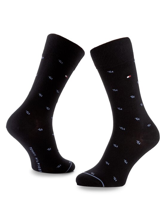 Tommy Hilfiger Tommy Hilfiger Sada 3 párů pánských vysokých ponožek 432010001 Tmavomodrá