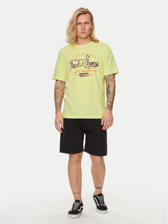 Jack&Jones Jack&Jones T-shirt Jprblulouie 12259674 Žuta Regular Fit