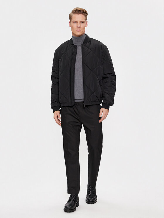 Calvin Klein Calvin Klein Bundy bomber Signature K10K111880 Čierna Regular Fit