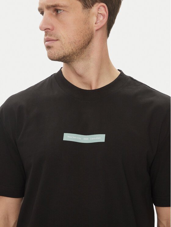 Calvin Klein Jeans Calvin Klein Jeans Tricou Nyc 2025 J30J327524 Negru Regular Fit
